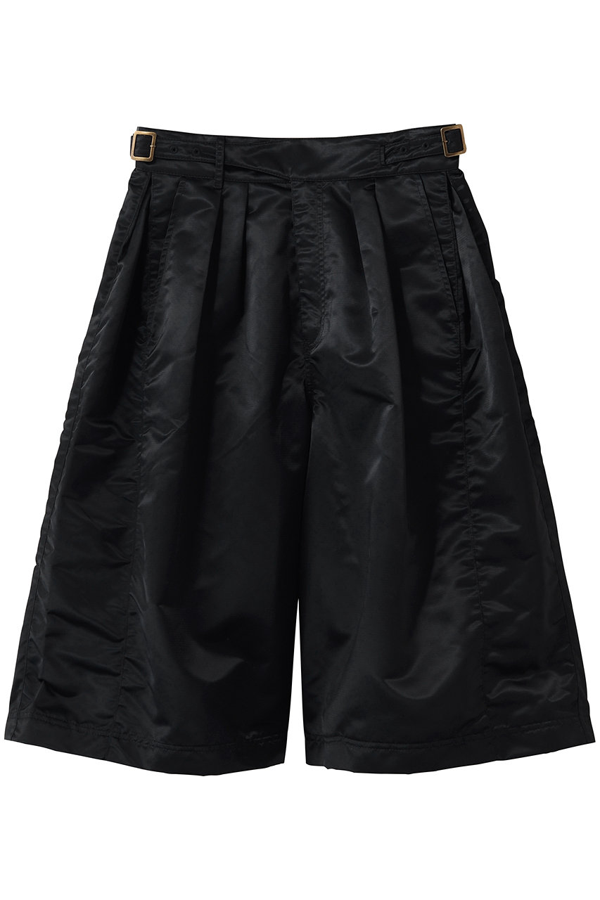 ウーア/Uhrのサテン グルカ ハーフ パンツ(ブラック/26SSUhr-PT514)