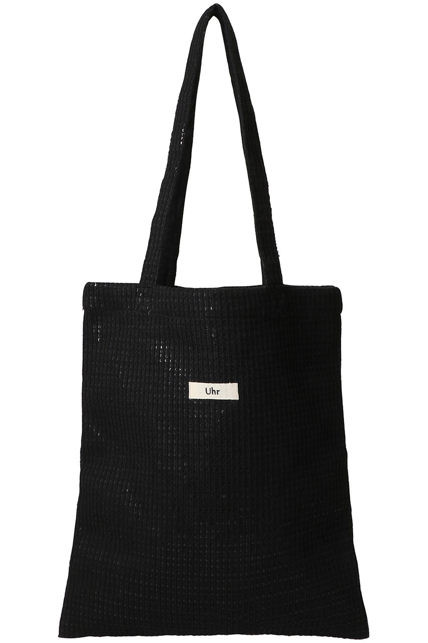 ウーア/Uhrの【ELLE SHOP限定】メッシュレース×スパンコール トートバッグ(ブラック/26FR-AC040EX)
