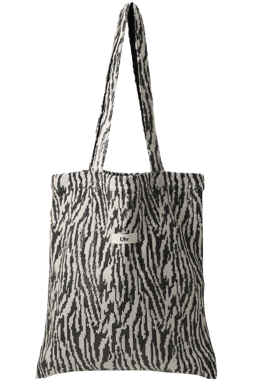 ウーア/Uhrの【ELLE SHOP限定】ゼブラスパンコール トートバッグ(ブラック/26FR-AC043EX)