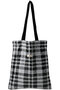 【ELLE SHOP限定】Mono Sequin Check トートバッグ ウーア/Uhr ブラック