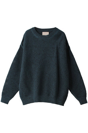 【MEN】メッシュニット クルーネック セーター