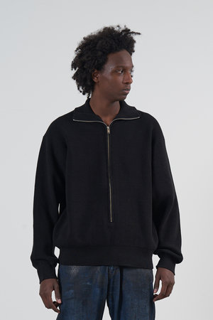 ヨーク/YOKEの【MEN】WOOL 3/4 FRONT ZIP ハイネックリブセーター(110100/110105)