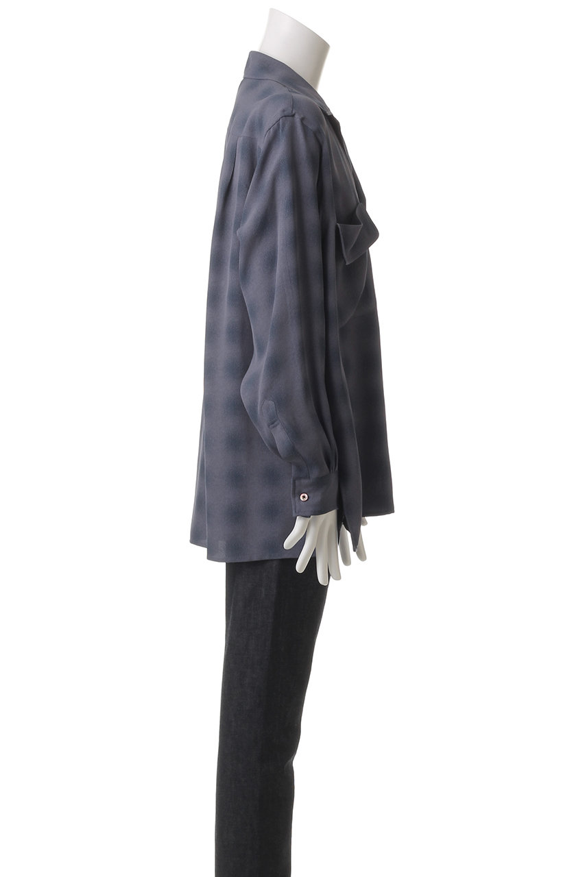 YOKE(ヨーク)｜【MEN】BLURRED OMBRE PLAID オープンカラー
