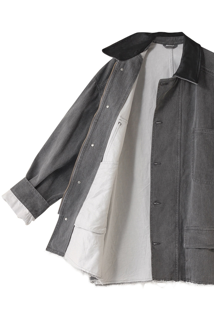 YOKE(ヨーク)｜【UNISEX】COTTON CUT-OFF COVERALL ジャケット/グレー