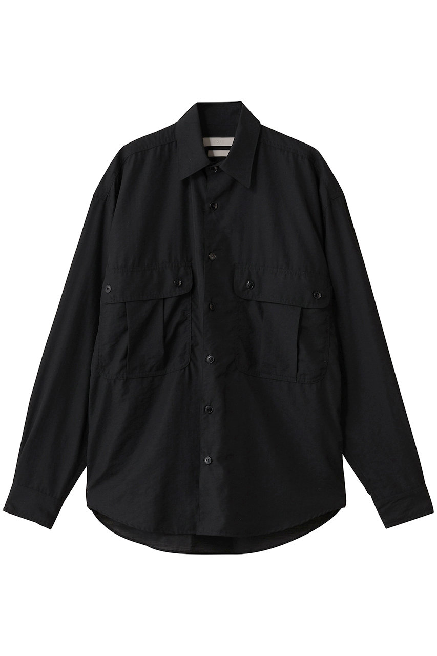 ヨーク/YOKEの【MEN】ウール ナイロン ワーク シャツ(ブラック/YK25FW01059SH)