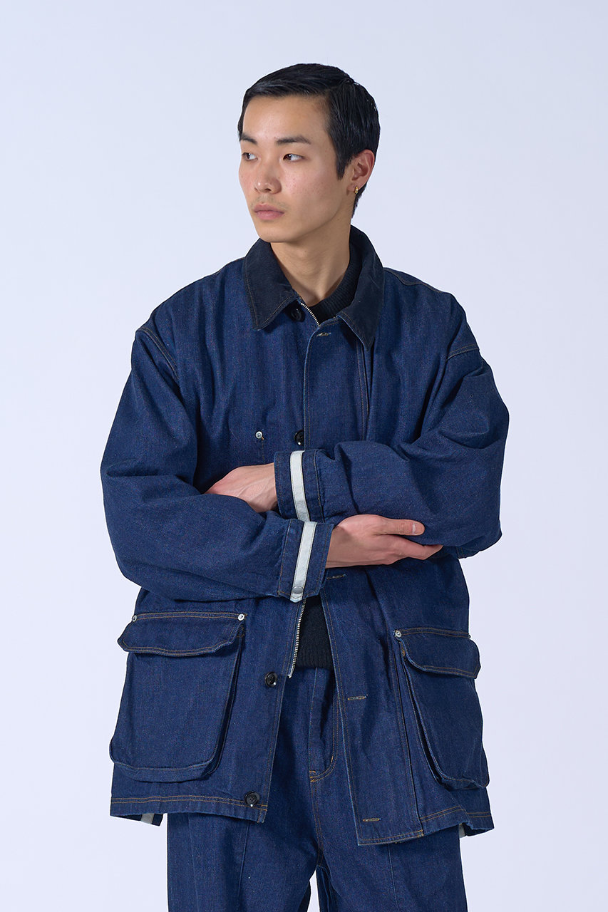 YOKE(ヨーク)｜【UNISEX】デニム カバーオール ハーフ コート