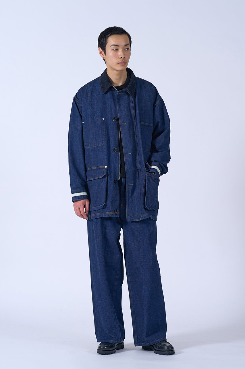 YOKE(ヨーク)｜【UNISEX】デニム カバーオール ハーフ コート
