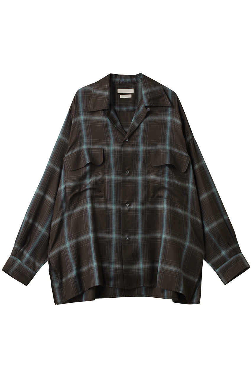 【MEN】Ombre Plaid ダブルポケット シャツ