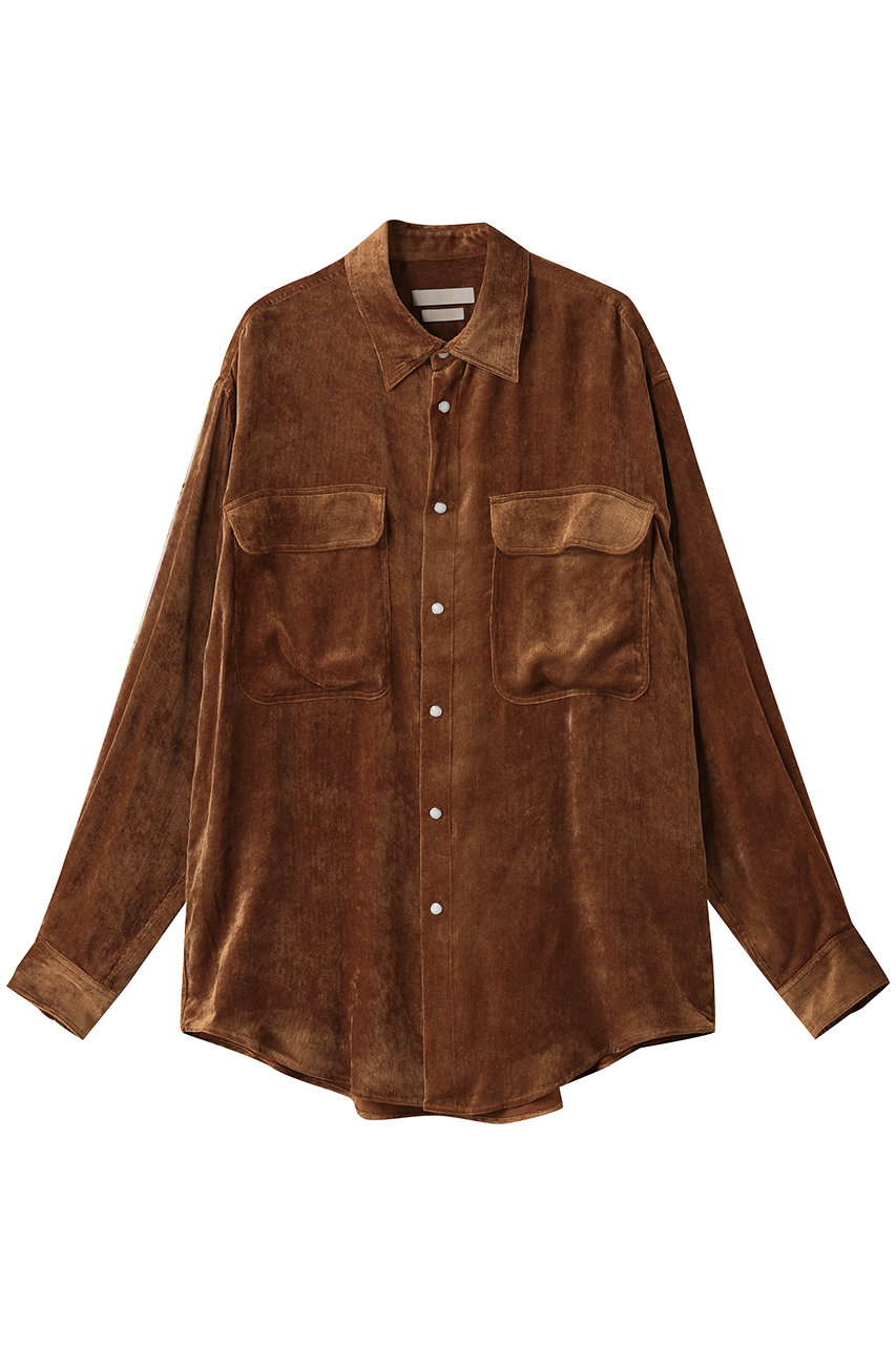 【MEN】レーヨン コーデュロイ ウエスタン シャツ