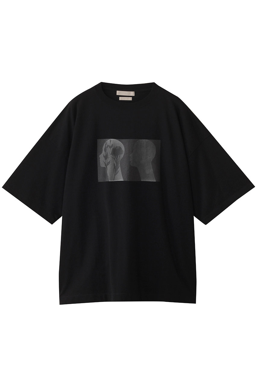 YOKE 【MEN】Photogram プリント Tシャツ (ブラック-プロフィール, 3) ヨーク ELLE SHOP YOKE 【MEN】Photogram プリント Tシャツ (ブラック-プロフィール, 3) ヨーク ELLE SHOP
