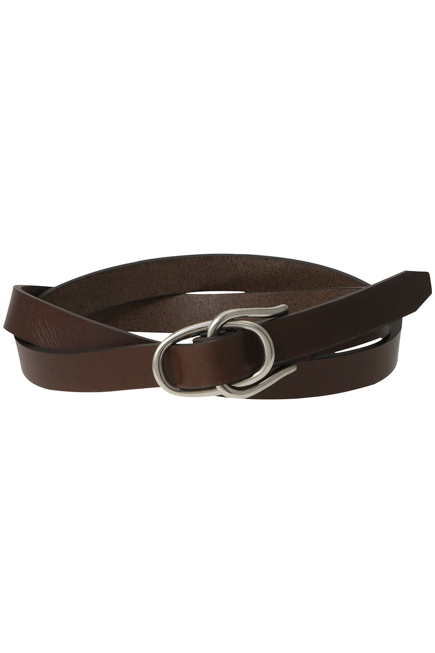 Yoke レザーベルト　ブラウン　美品 YOKE(ヨーク)｜【UNISEX】ダブル バックル レザー ベルト/ダーク