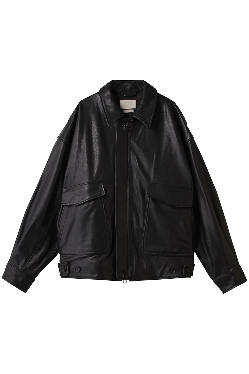 YOKE 【MEN】レザー フライト ジャケット (ブラック, 3) ヨーク ELLE SHOP YOKE 【MEN】レザー フライト ジャケット (ブラック, 3) ヨーク ELLE SHOP