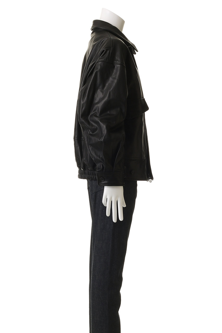 YOKE ブラック レザージャケット 2(S) YOKE - 【残りわずか】Leather Zip Blouson | ACRMTSM ONLINE STORE