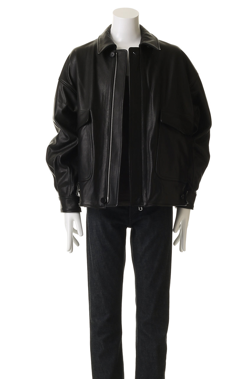 YOKE ブラック レザージャケット 2(S) YOKE - 【残りわずか】Leather Zip Blouson | ACRMTSM ONLINE STORE