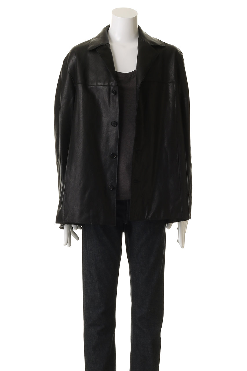 YOKE(ヨーク)｜【MEN】レザー カー ジャケット/ブラック の通販