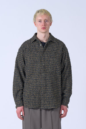 ヨーク/YOKEの【MEN】ニードルパンチド コットン プラッド シャツ(110400/110403)