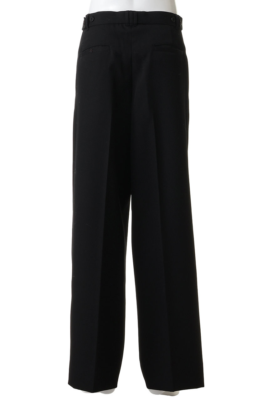 YOKE(ヨーク)｜【MEN】3プリーツ ワイドレッグ パンツ/ブラック の通販