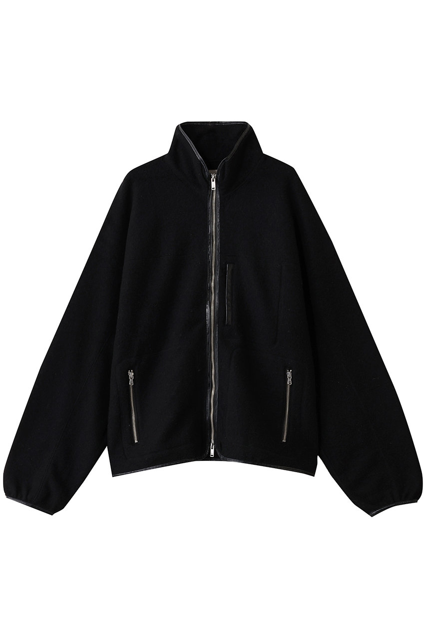 sale☆ビアズリー シャーリングブルゾン ジャンバーアウター羽織り 黒 ビアズリー シャーリングブルゾン ジャンバーアウター羽織り 黒