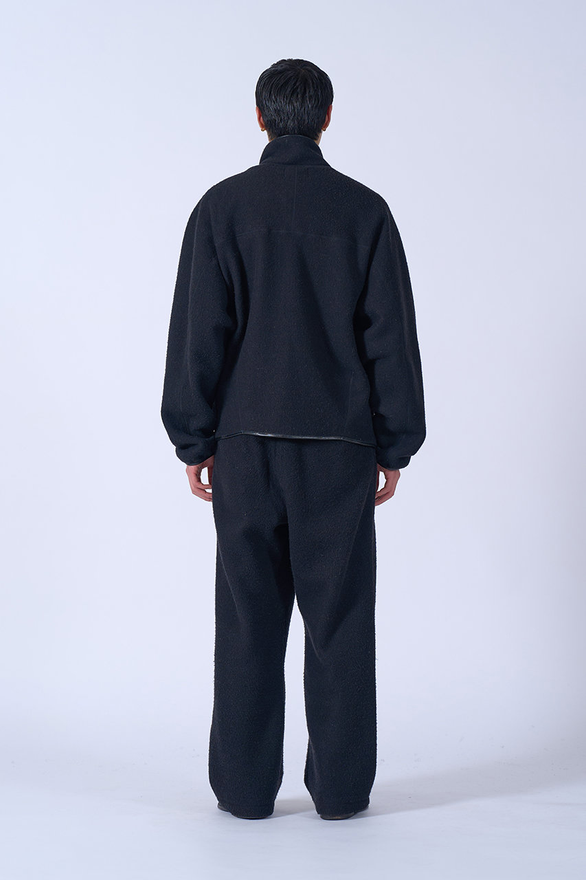 YOKE(ヨーク)｜【UNISEX】ウール フリース ジップ ブルゾン/ブラック