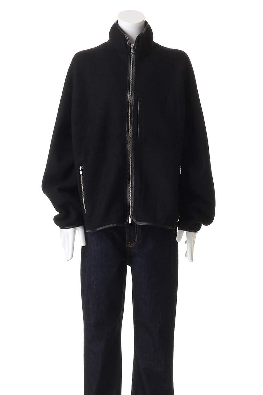 YOKE(ヨーク)｜【UNISEX】ウール フリース ジップ ブルゾン/ブラック