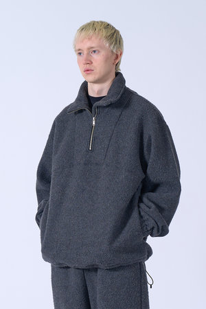 ヨーク/YOKEの【MEN】ウール フリース ハーフ ジップ プルオーバー(110300/110301)