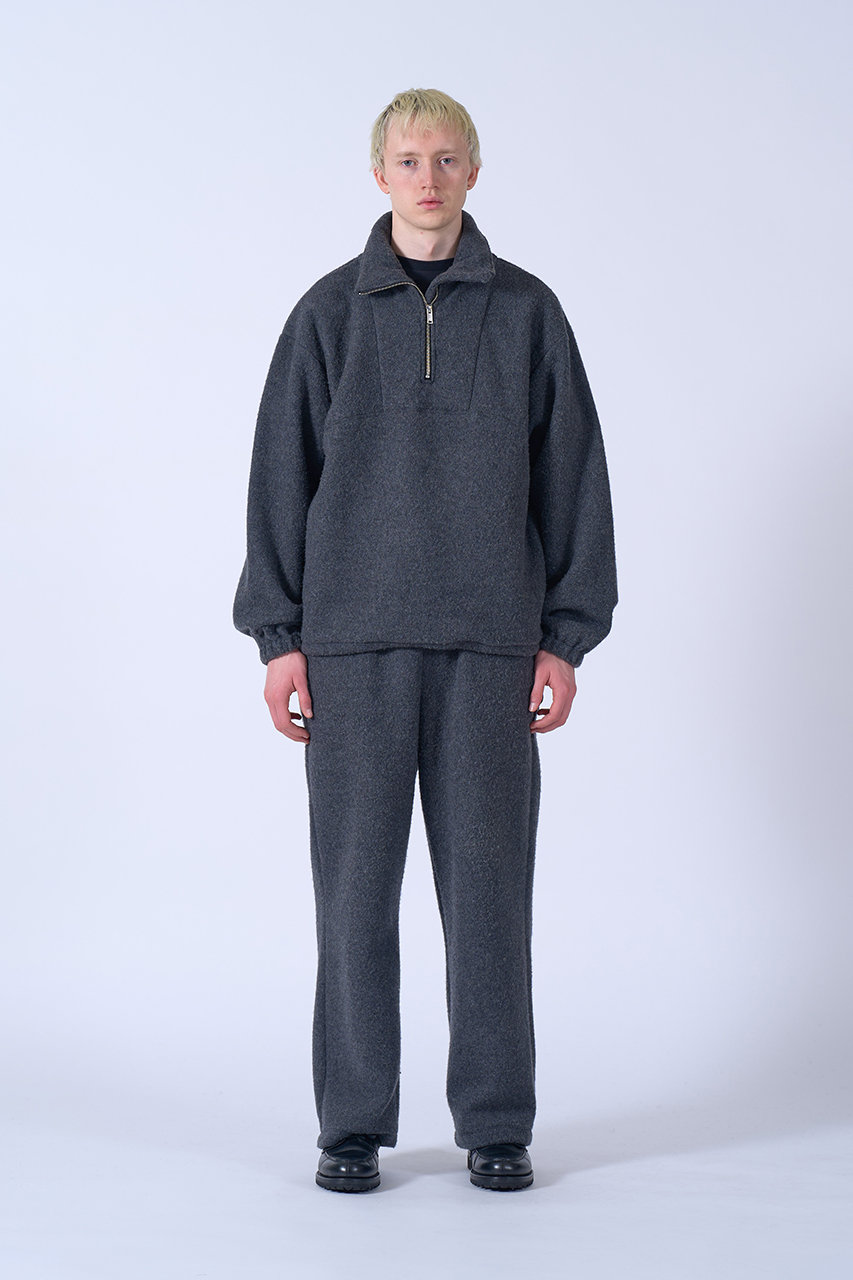 YOKE(ヨーク)｜【MEN】ウール フリース ハーフ ジップ プルオーバー