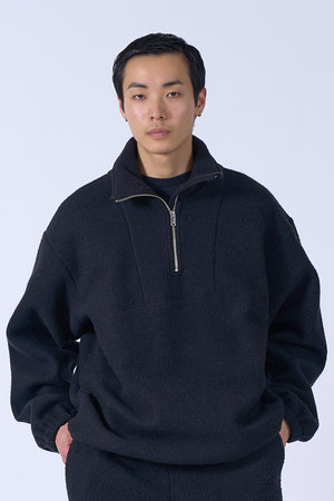 ヨーク/YOKEの【MEN】ウール フリース ハーフ ジップ プルオーバー(110300/110301)