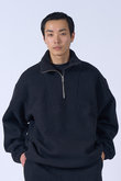 【UNISEX】ウール フリース ハーフ ジップ プルオーバー