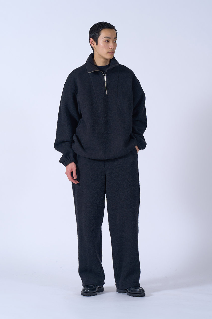 YOKE(ヨーク)｜【UNISEX】ウール フリース ハーフ ジップ プルオーバー