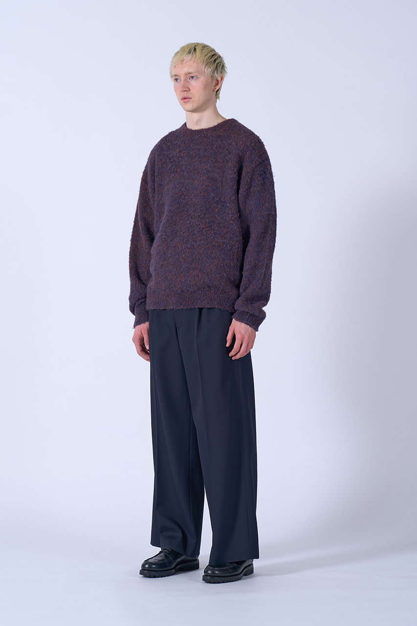 YOKE(ヨーク)｜【UNISEX】3Color Mix Baby Alpaca クルーネック