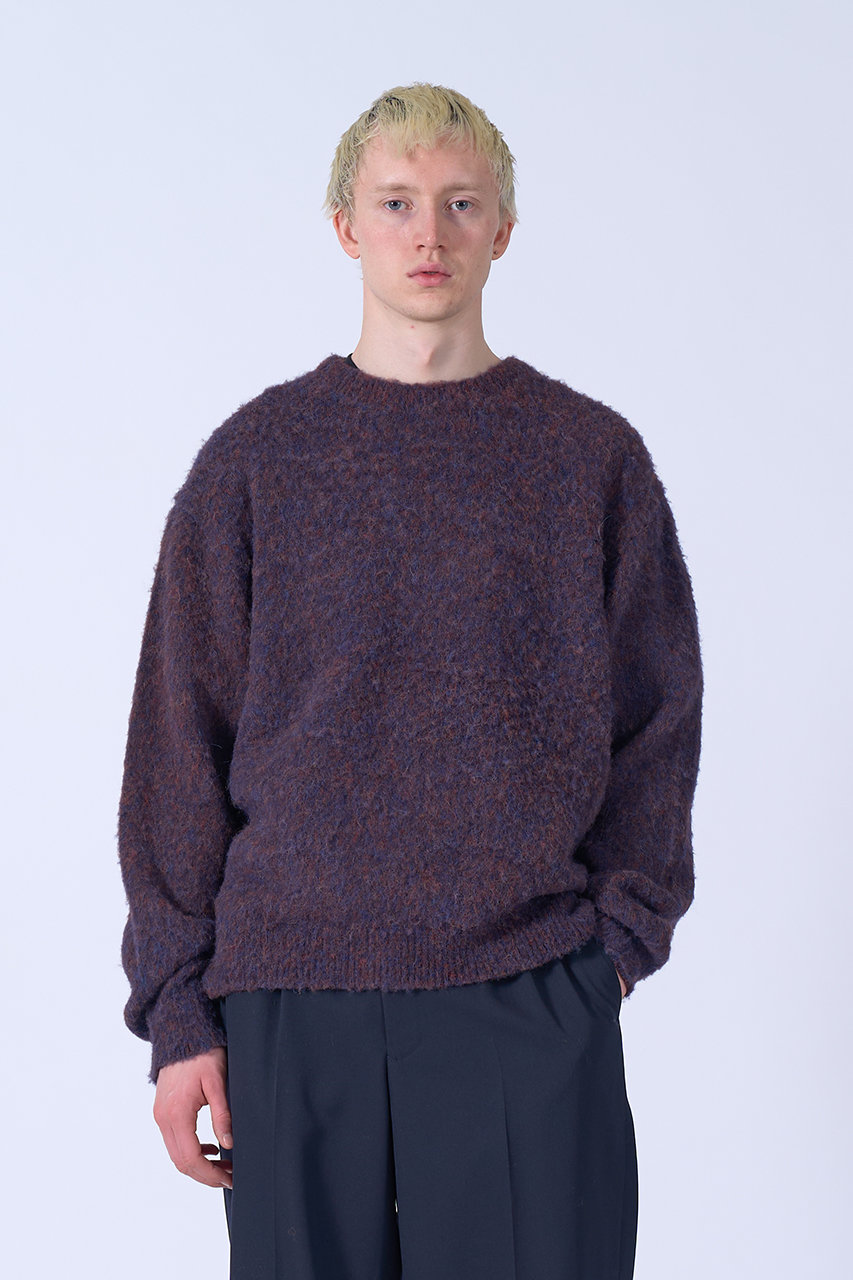 YOKE(ヨーク)｜【UNISEX】3Color Mix Baby Alpaca クルーネック