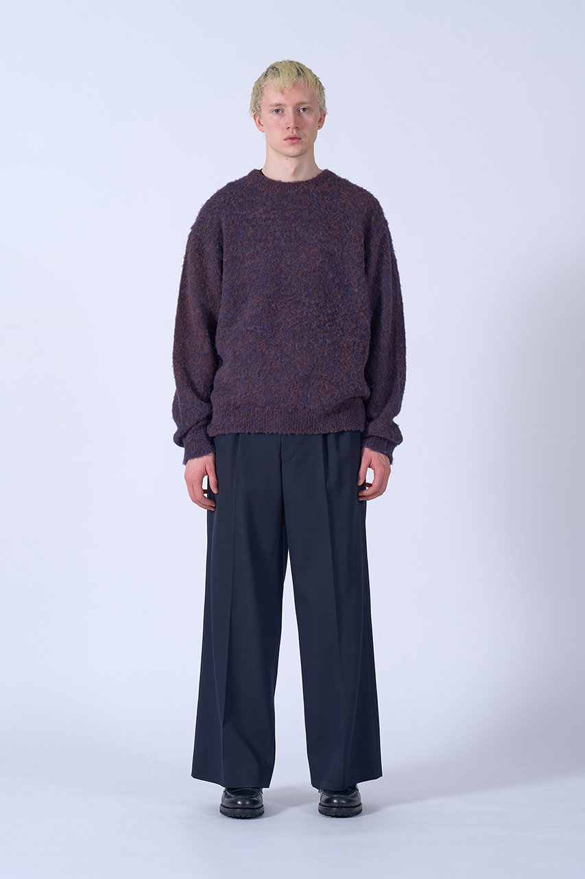 YOKE(ヨーク)｜【UNISEX】3Color Mix Baby Alpaca クルーネック