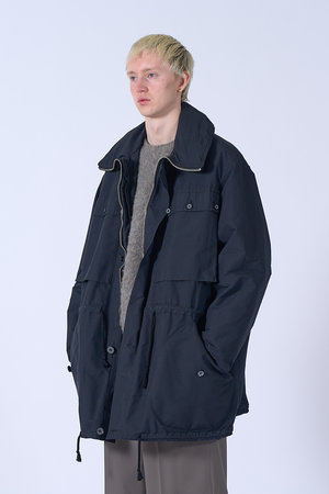 yoKEブラックフード付きロングコート ロングダウンコート フード付きロングコート ブラック S-L #599