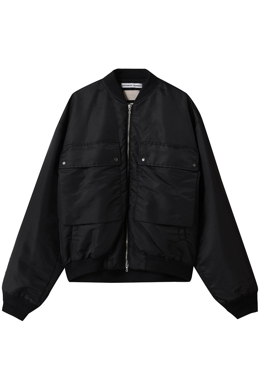 YOKE 【MEN】【YOKE × KATHARINE HAMNETT】リサイクル ナイロン フライト ジャケット (ブラック, 3) ヨーク ELLE SHOP YOKE 【MEN】【YOKE × KATHARINE HAMNETT】リサイクル ナイロン フライト ジャケット (ブラック, 3) ヨーク ELLE SHOP