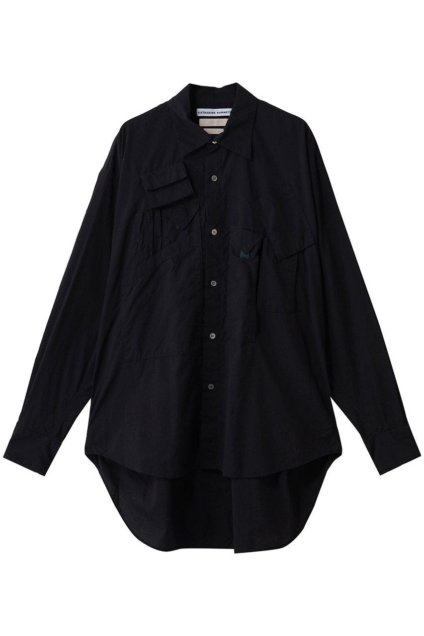 YOKE 【MEN】【YOKE × KATHARINE HAMNETT】オーガニック コットン マルチ ポケット シャツ (ネイビー, 3) ヨーク ELLE SHOP YOKE 【MEN】【YOKE × KATHARINE HAMNETT】オーガニック コットン マルチ ポケット シャツ (ネイビー, 3) ヨーク ELLE SHOP