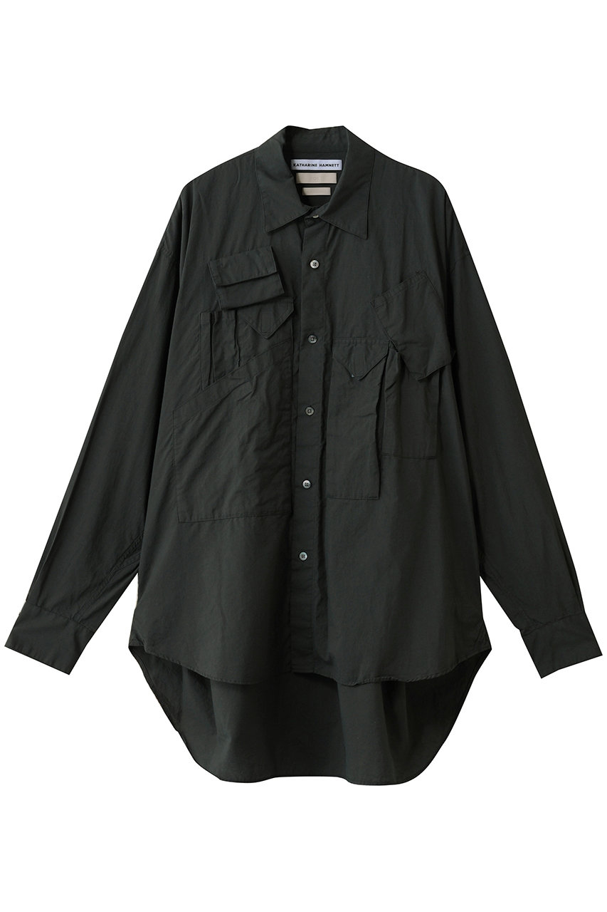 YOKE 【MEN】【YOKE × KATHARINE HAMNETT】オーガニック コットン マルチ ポケット シャツ (チャコール, 3) ヨーク ELLE SHOP YOKE 【MEN】【YOKE × KATHARINE HAMNETT】オーガニック コットン マルチ ポケット シャツ (チャコール, 3) ヨーク ELLE SHOP