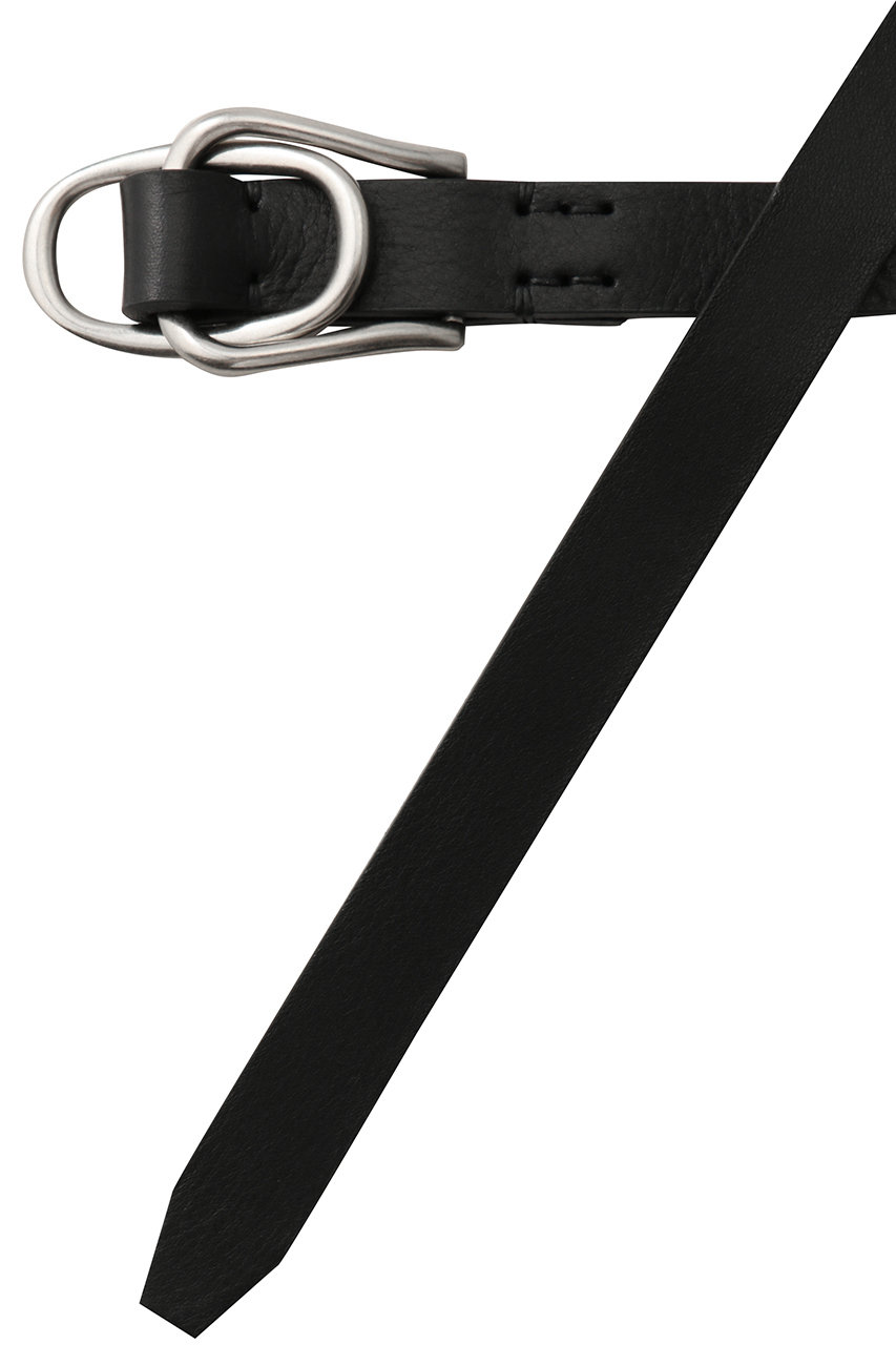 YOKE(ヨーク)｜【UNISEX】ダブル バックル レザー ベルト/ブラック の