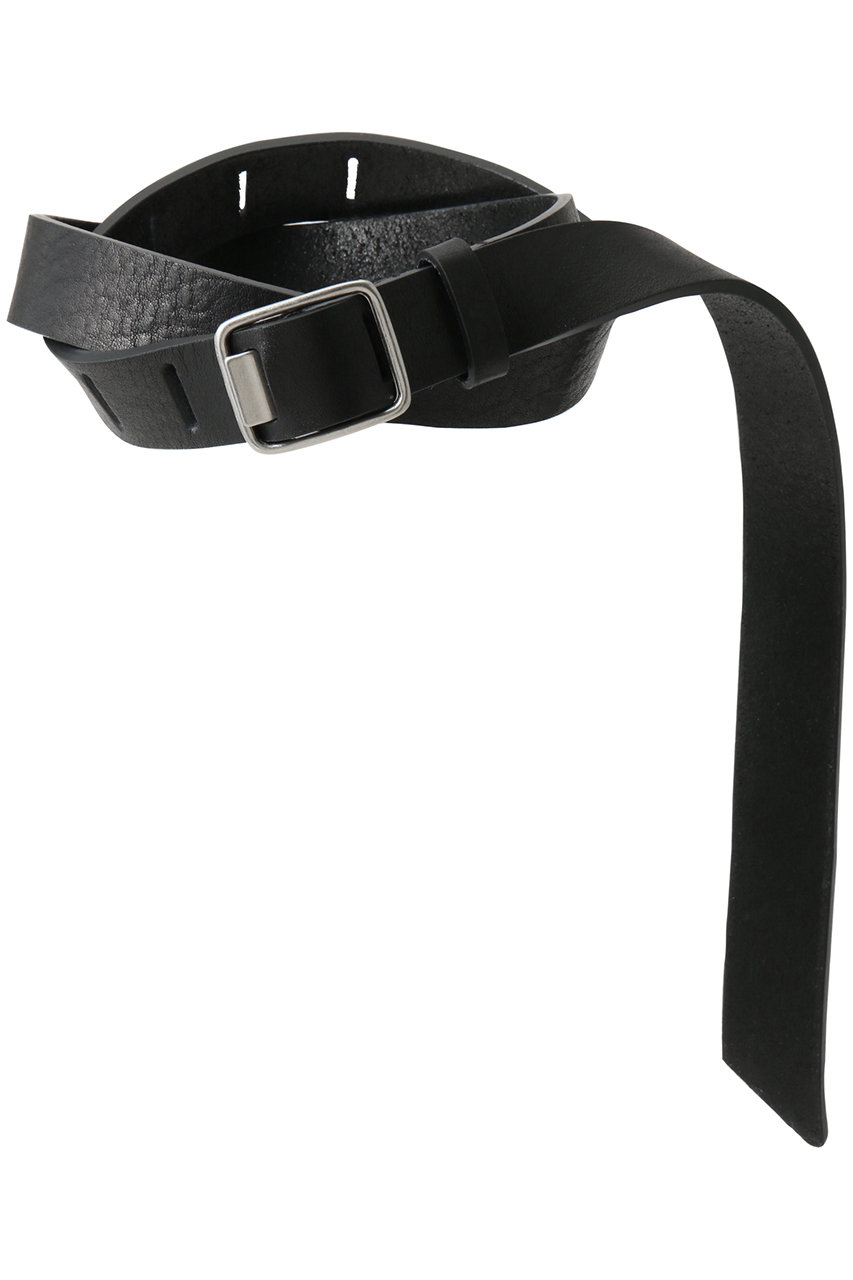 ヨーク/YOKEの【UNISEX】レザー ワイド ベルト(ブラック/YK26SS01263A)