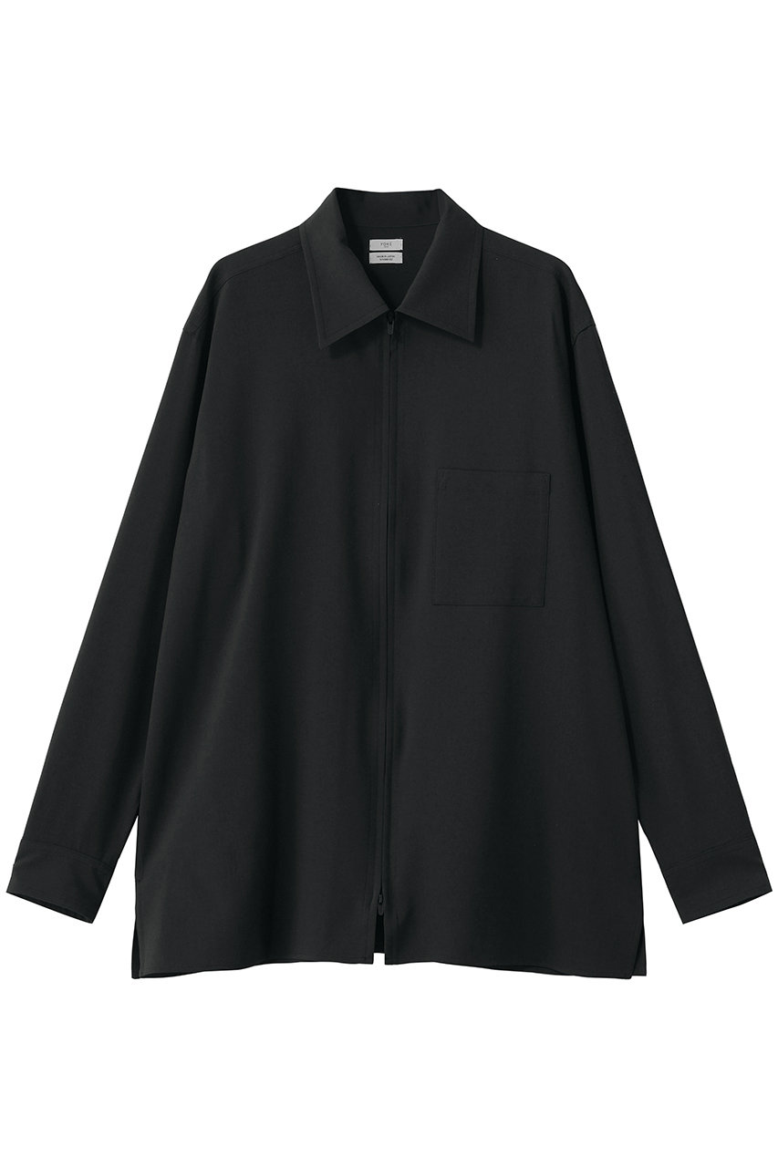 ヨーク/YOKEの【UNISEX】ウール ウォッシャー トロピカル ジップ シャツ(カーボン/YK26SS01172SH)