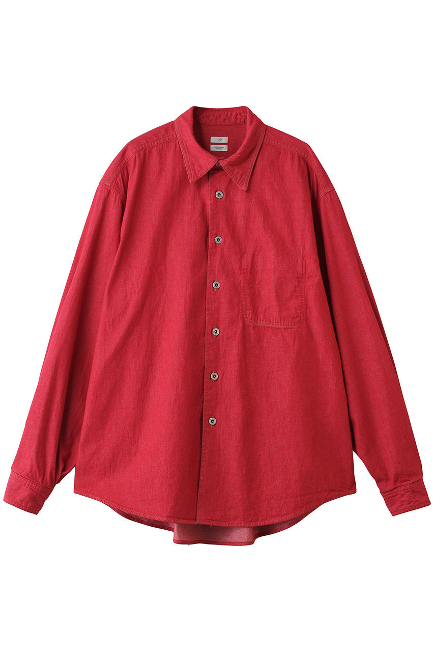 ヨーク/YOKEの【UNISEX】ヴィンテージ ウォッシュド デニム シャツ(レッド/YK26SS01191SH)