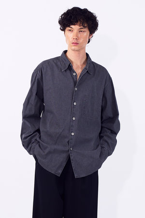 ヨーク/YOKEの【UNISEX】ヴィンテージ ウォッシュド デニム シャツ(110400/110403)