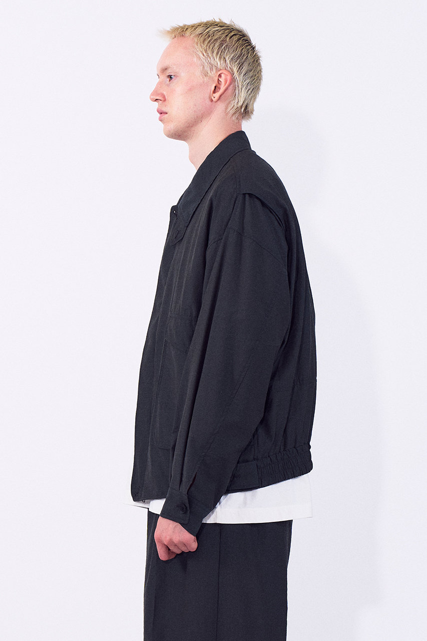 YOKE(ヨーク)｜【UNISEX】ウールナイロン フライトジャケット/ブラック