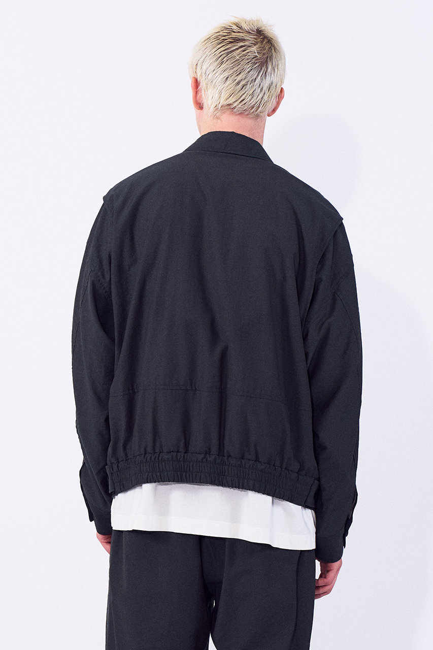 YOKE(ヨーク)｜【UNISEX】ウールナイロン フライトジャケット/ブラック