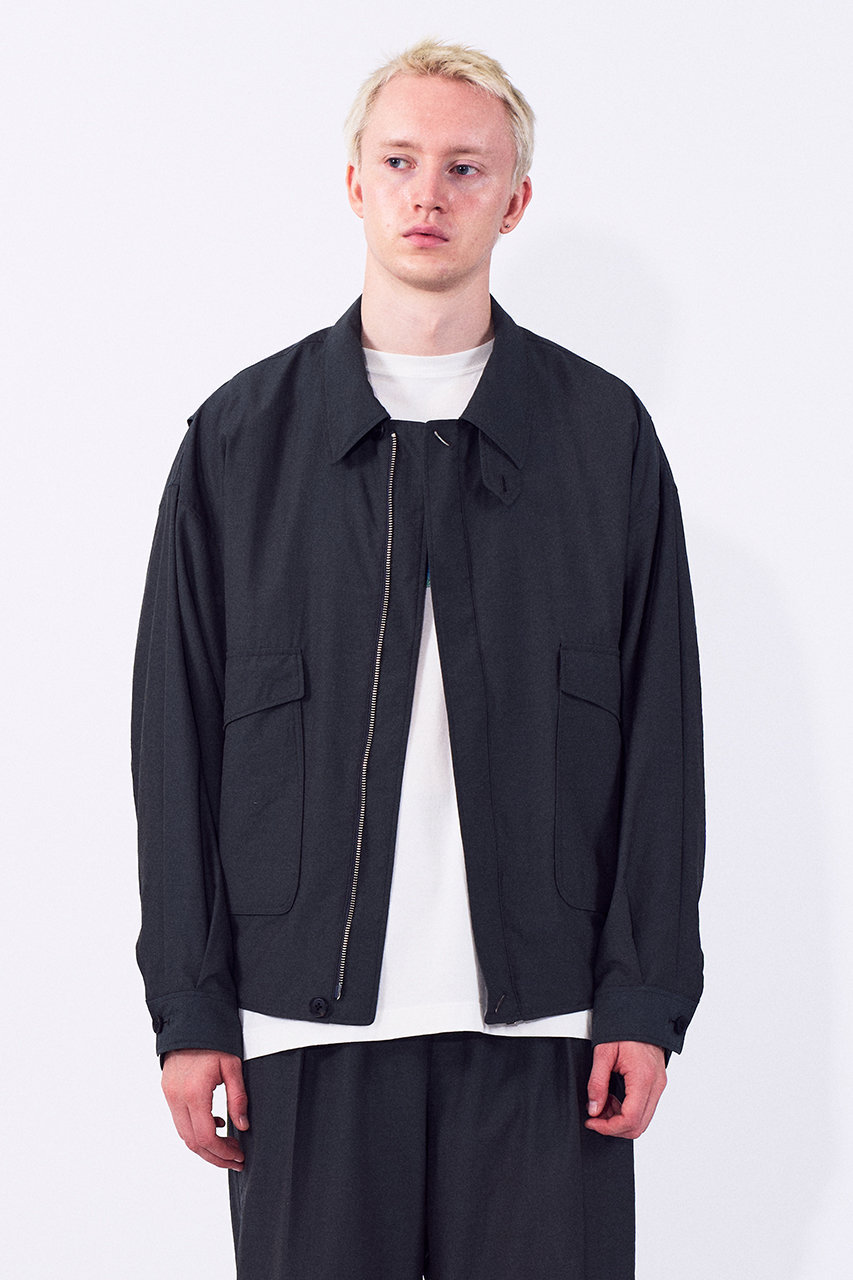 YOKE(ヨーク)｜【UNISEX】ウールナイロン フライトジャケット/ブラック