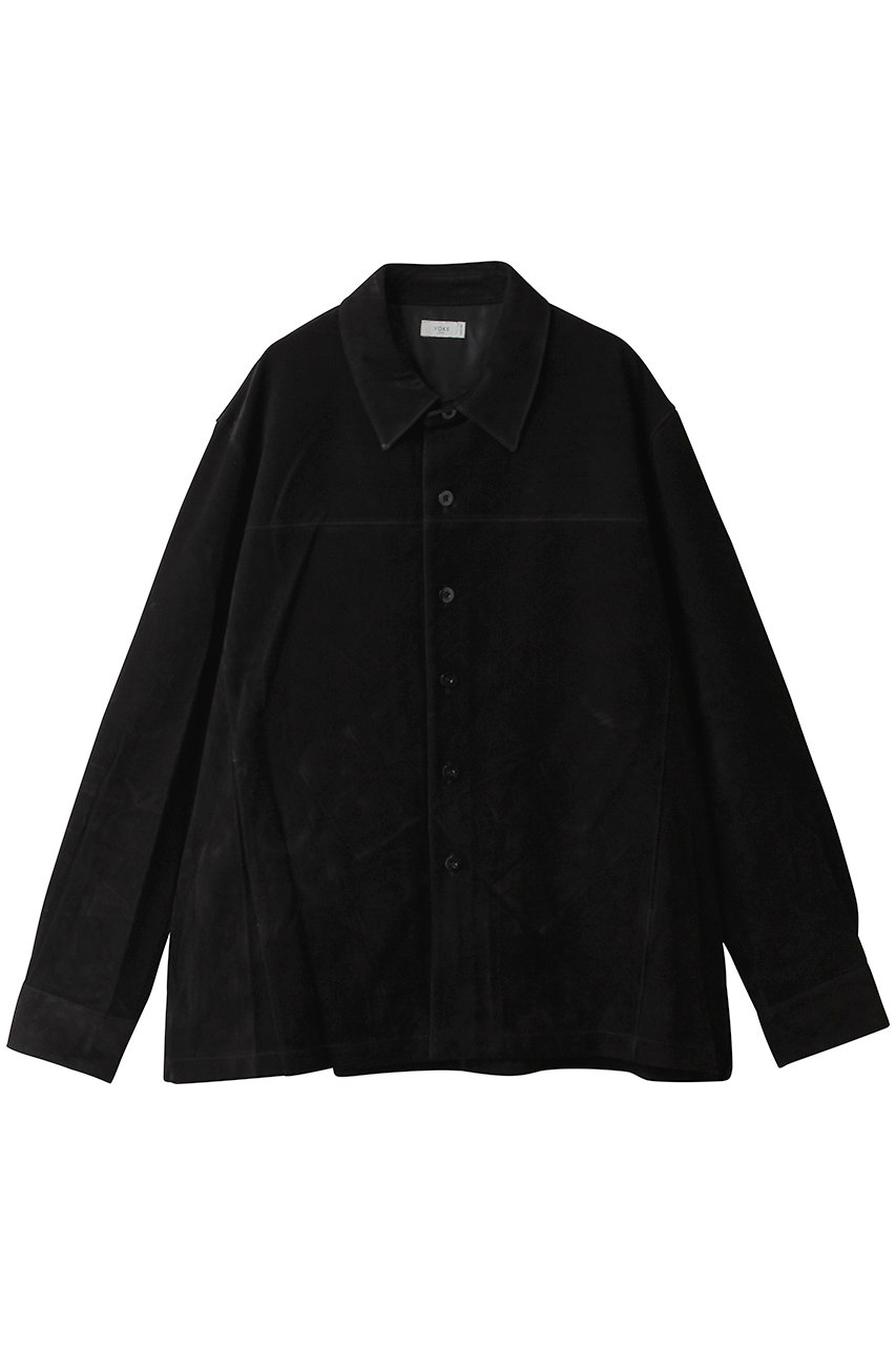 ヨーク/YOKEの【UNISEX】スエード シャツジャケット(ブラック/YK26FW01310B)