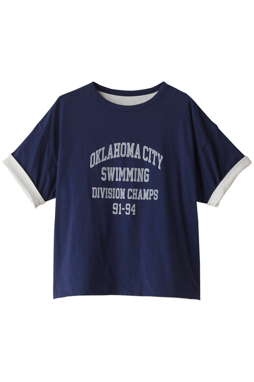 セントジョンズ サードクラブ/St.Johns 3rd ClubのOKLAHOMA CITY×SWIM  リバーシブルTシャツ(ネイビー×オフホワイト/SJ24-08L)