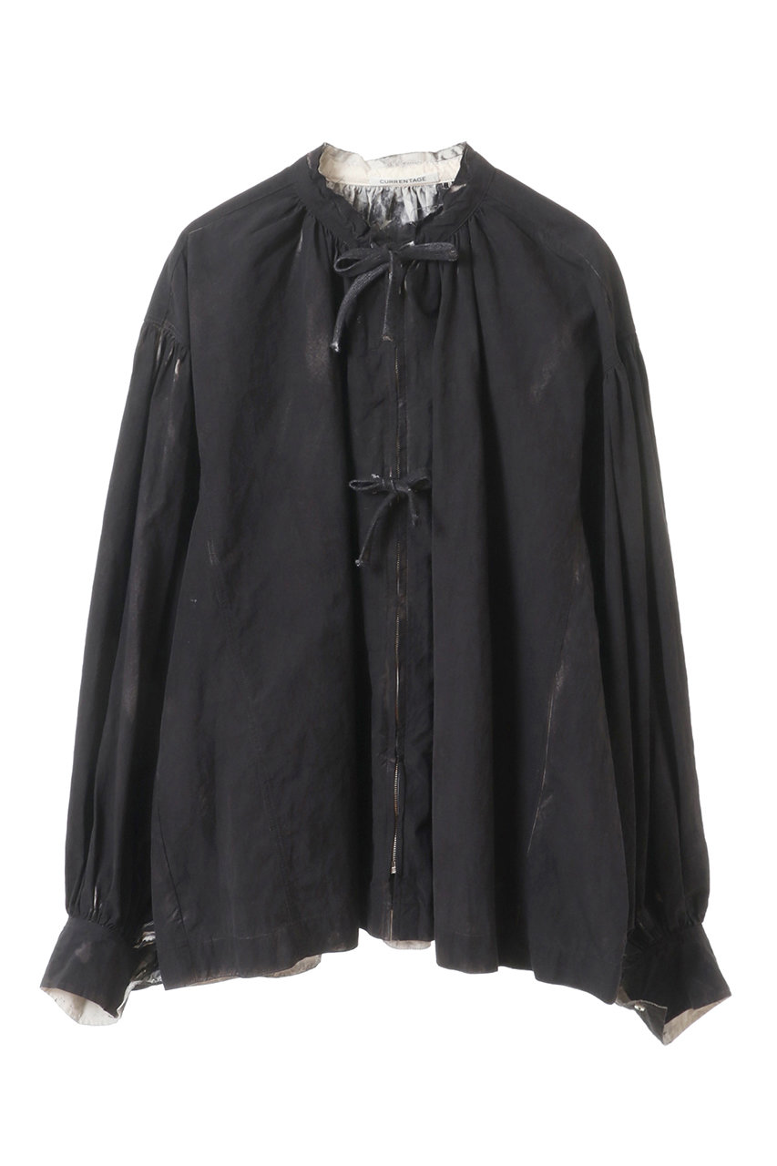 カレンテージ/CURRENTAGEのspray dyeing モックシャツ(ブラック/A2541FB 220)