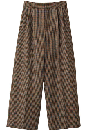 ELLE エル　パンツ　バギー　ワイド　ガウチョ　ブラウン　クラシカルチェック Amazon | [ZHONGJUE] ジュージェン チェックパンツ