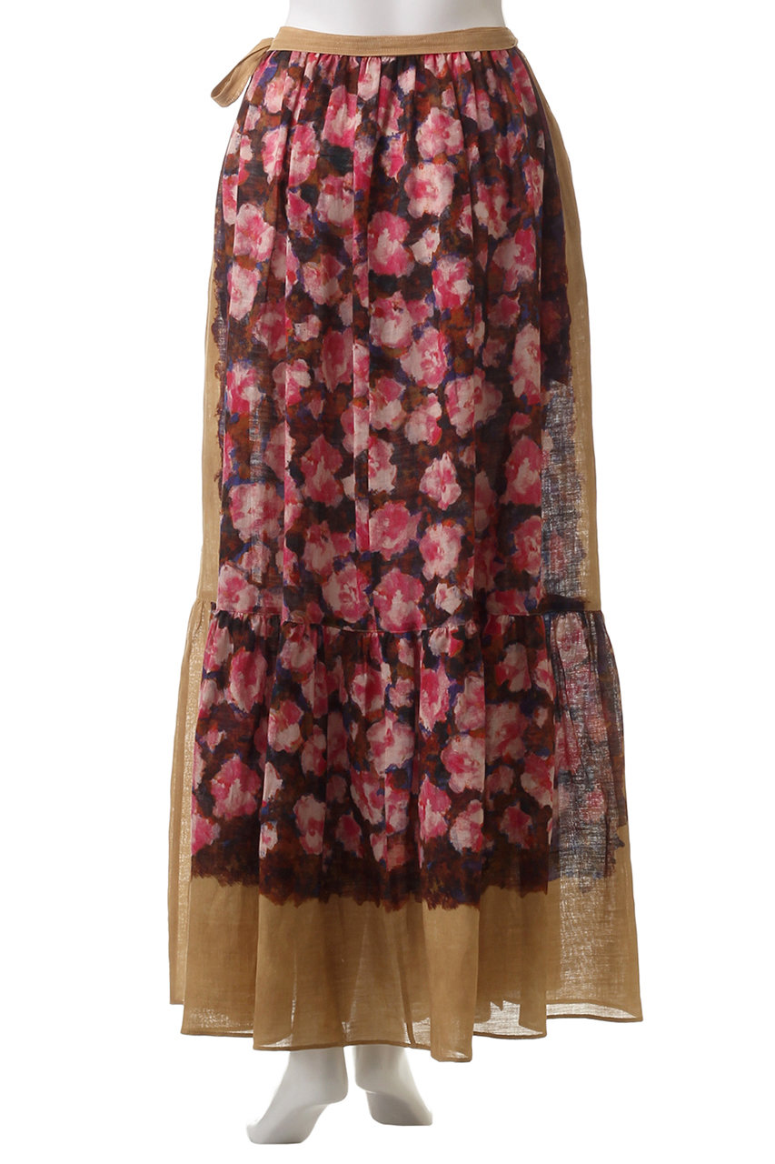 CURRENTAGE カレンテージ チェック柄 プリーツ 巻きスカート CURRENTAGE カレンテージ チェック柄 プリーツ 巻きスカート