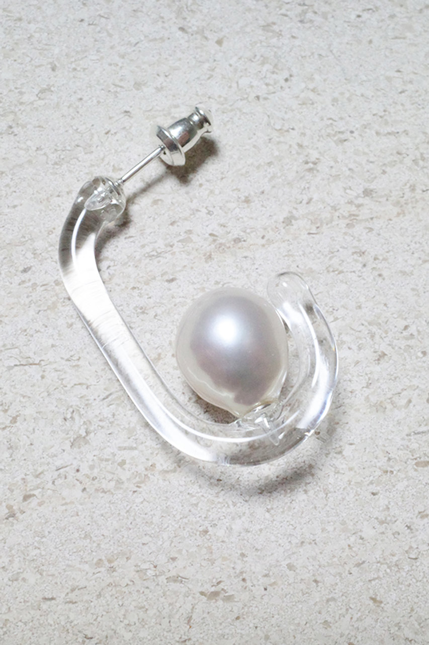 【2.718×Lemme.】Foggy ピアス Lemme.(レム)｜Foggy Pearl ピアス/クリア の通販｜ELLESHOP